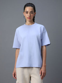 Bewakoof - Heavy Duty 1.0 Womens Baby Lavender Oversized T-shirt