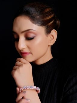 AG'S - Vaani American Diamonds With Rose Gold Plated Bracele