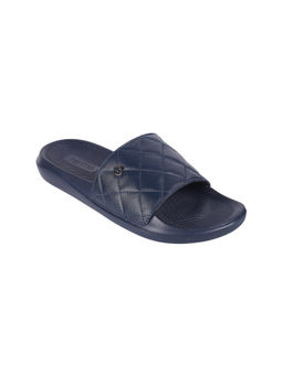 Mochi - Men Navy Blue Casual Open Slipper Sliders