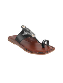 Mochi - Women Black Wedding One Toe Flats