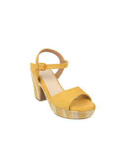 Mochi - Women Casual Yellow Sandal Heels