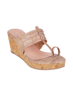 Mochi - Women Beige Wedding Sandal Heels