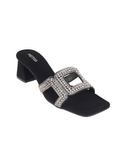 Metro - Women Black Party Sandal Heels
