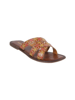 Mochi - Women Rust Casual Open Flats