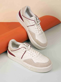 Metro - Men Beige & Off White Casual Sneakers