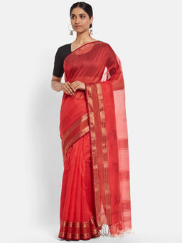 Fabindia - Cotton Silk Maheshwari Sari without Blouse