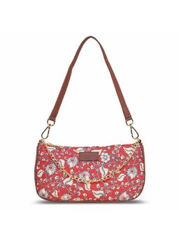 Zouk - Chittoor Red Kalamkari Baguette Bag Red