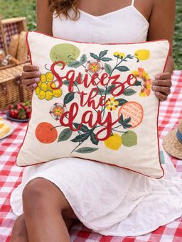 Chumbak - Squeeze the Day Citrus Zest Cushion