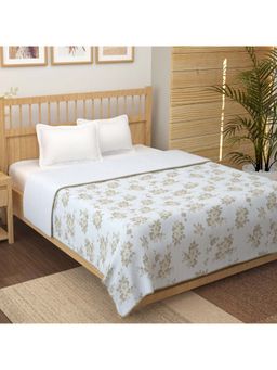 Story@Home - Cotton Double Dohar Reversible Soft & Lightweight- Beige & White