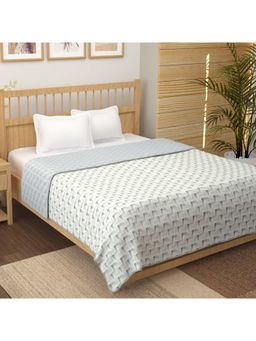 Story@Home - Cotton Double Dohar Reversible Soft & Lightweight- Grey & White