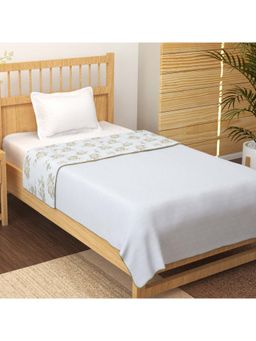 Story@Home - Cotton Single Dohar Reversible Soft & Lightweight- Beige & White