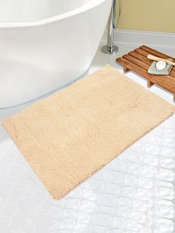 Saral Home - Soft Anti-Slip Microfiber Bathmat -60 x 100 cm, Beige