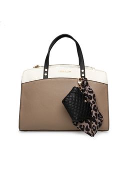 Anne Klein - Beige and White Handled Satchel