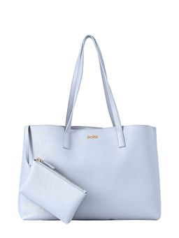 Eske - Victora Blue Solid Vegan Leather Tote