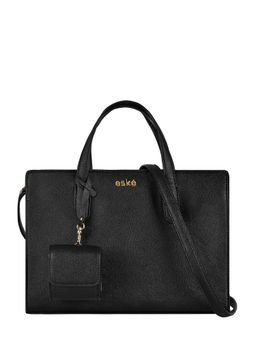 Eske - Amalia Black Solid Vegan Leather Handbag