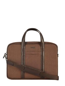 Eske - Unisex Mikel 13 Black Solid Vegan Leather Messenger Laptop Bag with Adjustable Strap