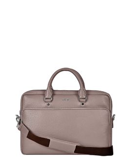 Eske - Unisex Danielle 16 Lavender Solid Vegan Leather Messenger Laptop Bag with Adjustable Strap