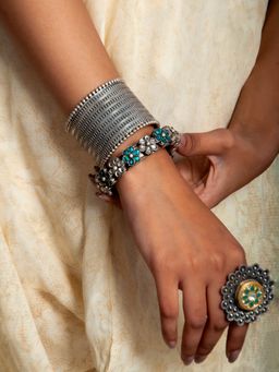 Neeta Boochra - 925 Sterling Silver Bangle