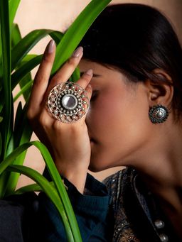 Neeta Boochra - 925 Sterling Silver Mirror Ring