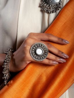 Neeta Boochra - 925 Sterling Silver Small Mirror Ring