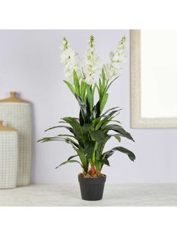 HomeTown - Ilana Artificial Cordate Potted Plant 90 cm In White Colour