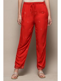 Biba - Tomato Red Polyester Pants
