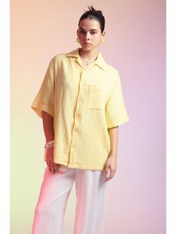 FREAKINS - Breezy Relaxed Yellow Shirt