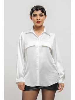 FREAKINS - White Double Pocket Shirt