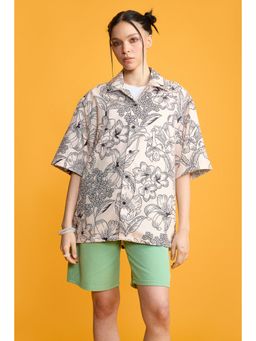 FREAKINS - Colossal Cream Womens Resort Shirt