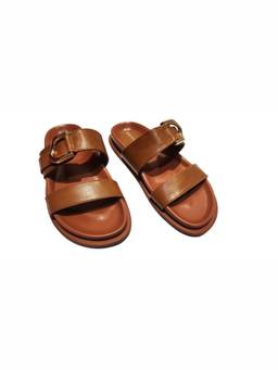 D'Shoe Lounge - Tan Stylish Casual Open Toe Flats
