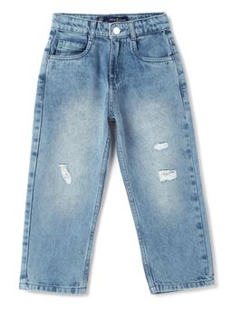 Tales & Stories - Boys Light Blue Washed Baggy Fit Jeans