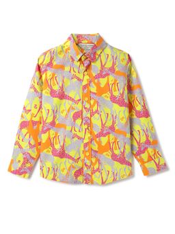 Tales & Stories - Boys Multicolor Animal Printed Full Sleeves Shirt