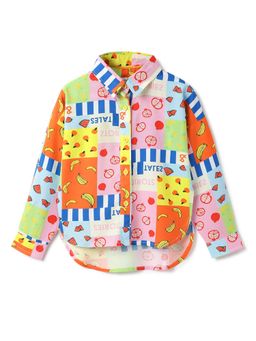 Tales & Stories - Girls Multi-Color Cotton Printed Co Ords (Set of 2)