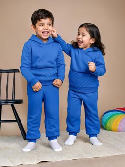 Tales & Stories - Unisex Kids Blue Cotton Co Ord Set (Set of 2)