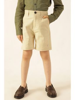 One Friday - Boys Beige Cotton Slub Short