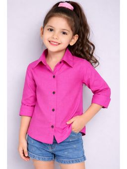 Pink Chick - Cotton Full Sleeves Solid Shirt