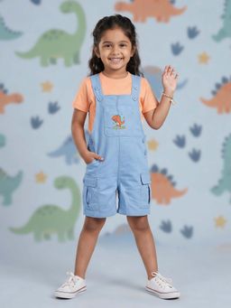 KiddoPanti - Boys and Girls Cotton Twill Cargo Dungaree