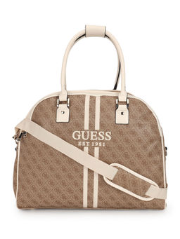 Guess - Women Brown Printed Duffle Bag