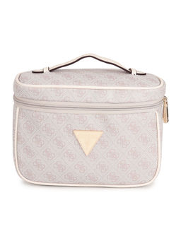 Guess - Women Beige Printed Toiletry Pouch