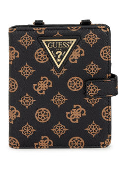 Guess - Women Brown Printed Passport Holder