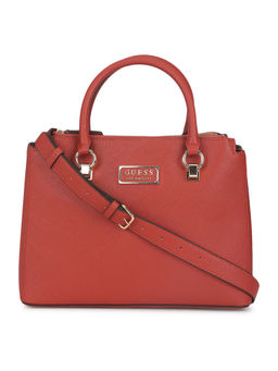 Guess - Women Rust Textured Satchel Bag