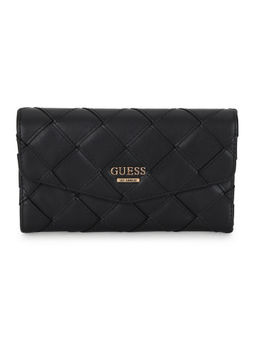 Guess - Women Black Textured Wallet