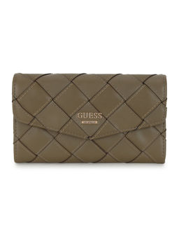 Guess - Women Olive Textured Wallet