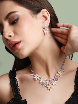 Sohi - Women Multicolour Pastel Foliage Jewellery Set