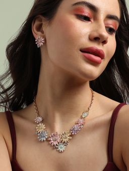 Sohi - Women Multicolour Pastel Flora Jewellery Set