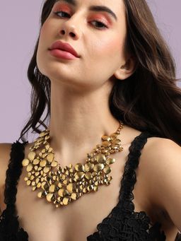 Sohi - Women Gold Botanical Cluster Necklace