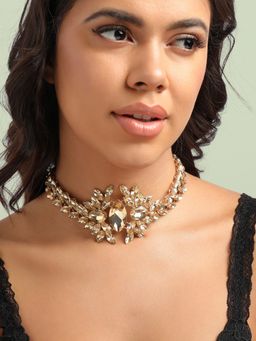 Sohi - Women Gold Crystal Necklace
