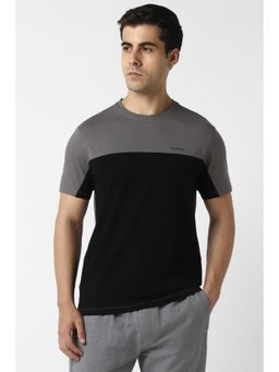 Van Heusen - Men Grey Cotton Blend Crew Neck T-Shirt