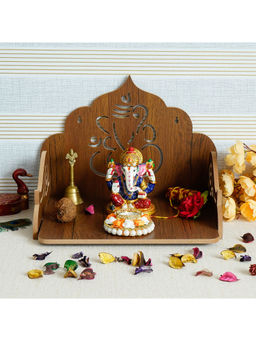 eCraftIndia - Ganesha Design Laminated Wood Pooja Temple/Mandir