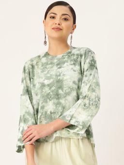 Maaesa - Grey Green Rayon Top